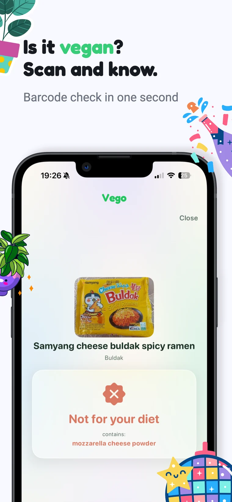 Scan a barcode to check if a product is vegan