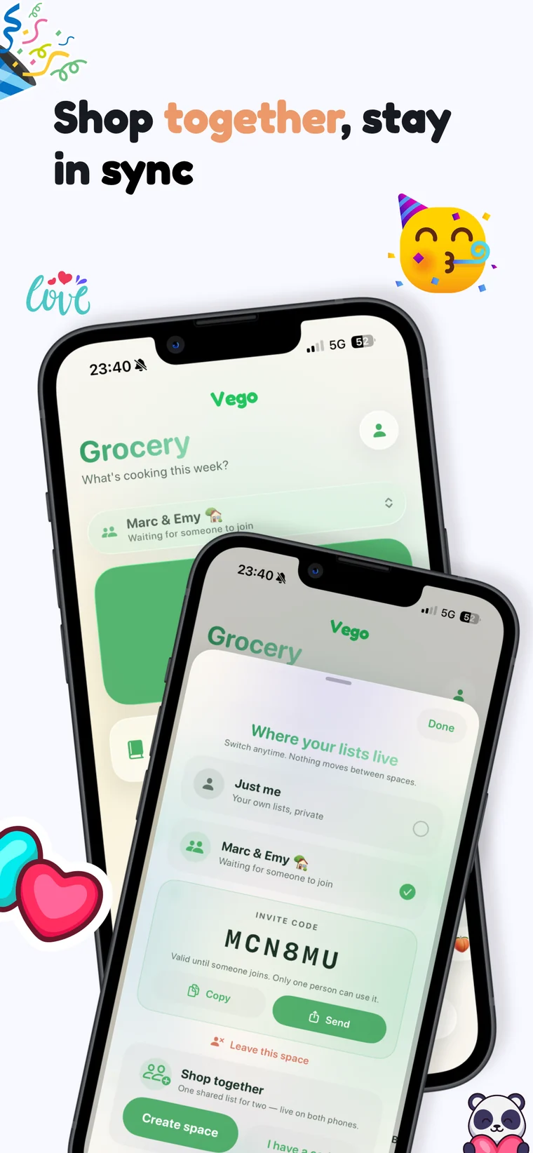 Shop together and stay in sync